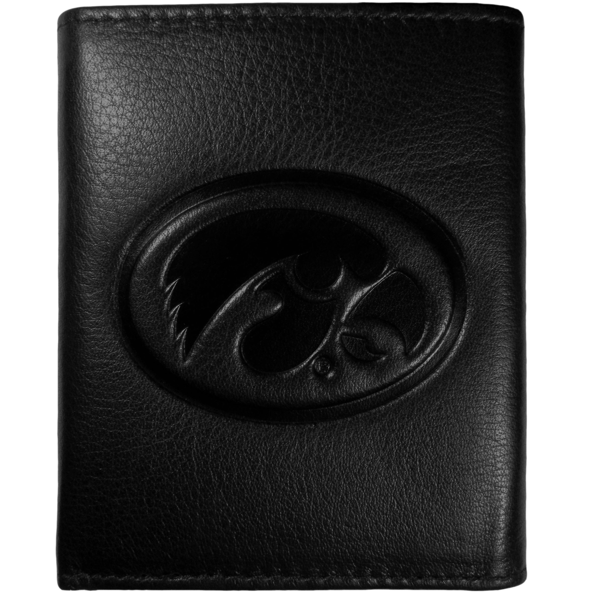 Siskiyou CLET52 Male NCAA Iowa Hawkeyes Embossed Leather Tri-fold Wallet