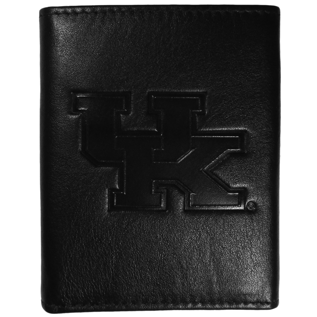 Kentucky Wildcats Leather Tri-fold Wallet - Black - Standard Size - Embossed Logo