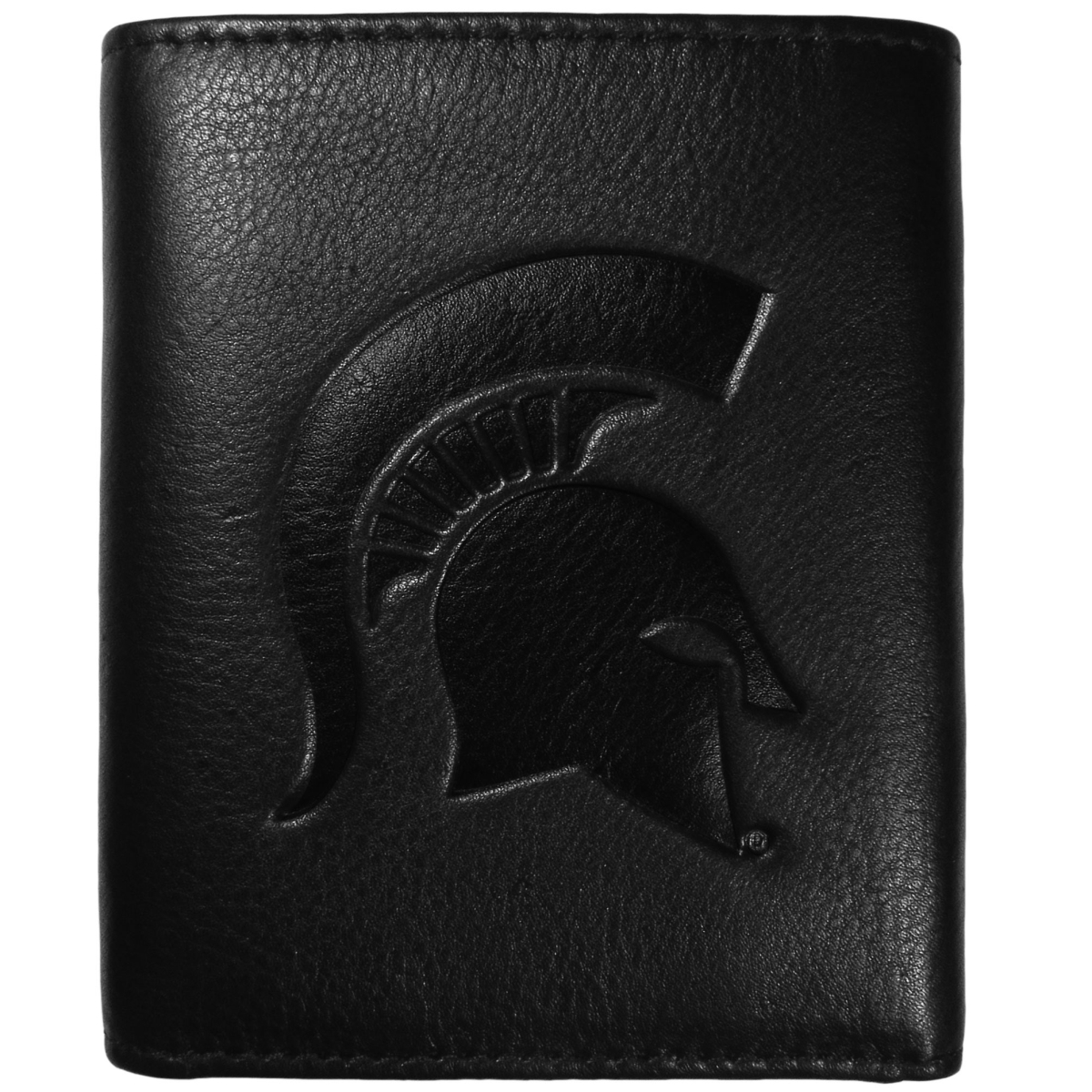 Siskiyou  Male NCAA Michigan State Spartans Embossed Leather Tri-fold Wallet