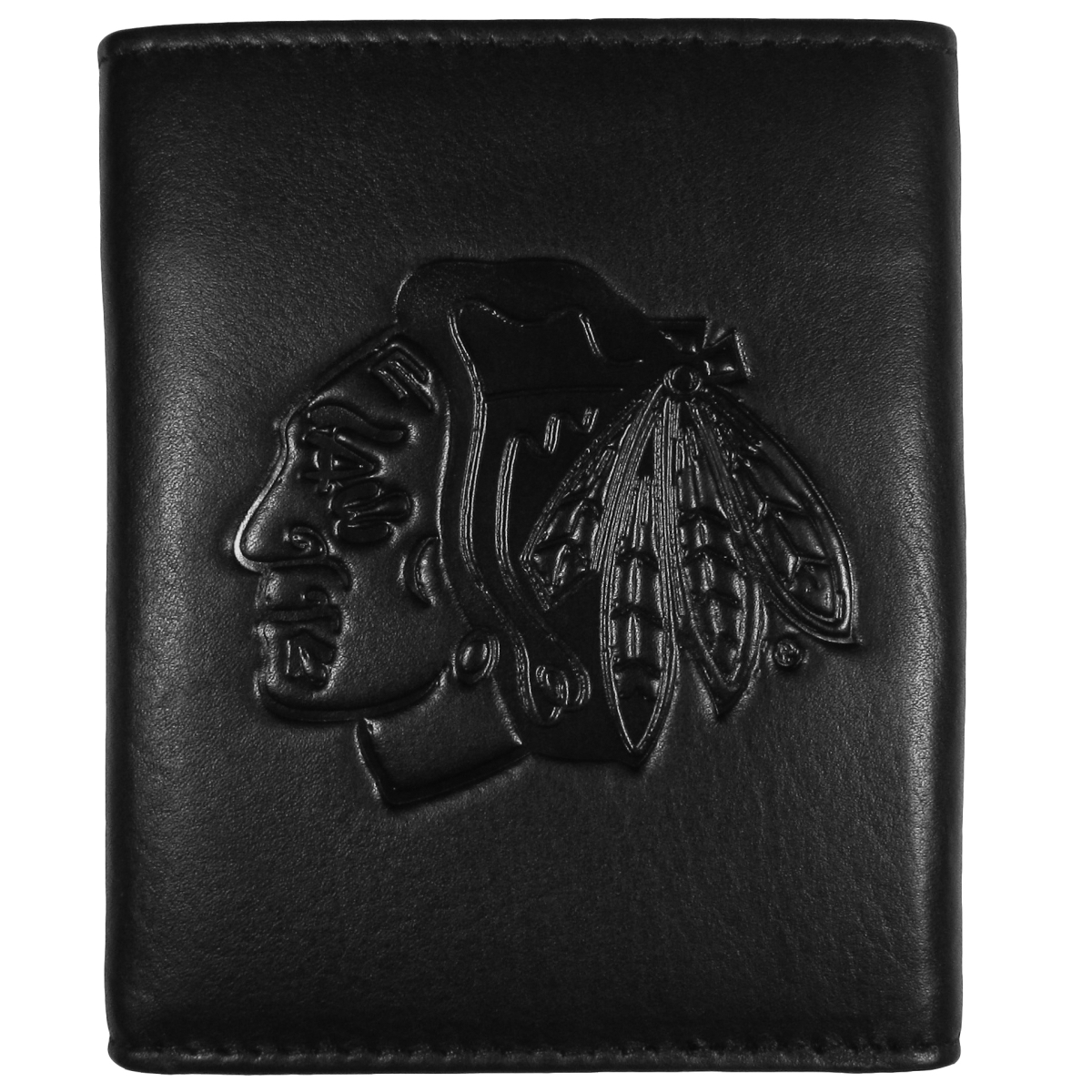 Picture of Siskiyou HLET10 Male NHL Chicago Blackhawks Embossed Leather Tri-fold Wallet