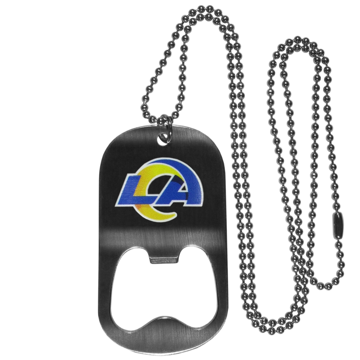 Siskiyou FBTN130 20 in. Unisex NFL Los Angeles Rams Bottle Opener Tag Necklaces