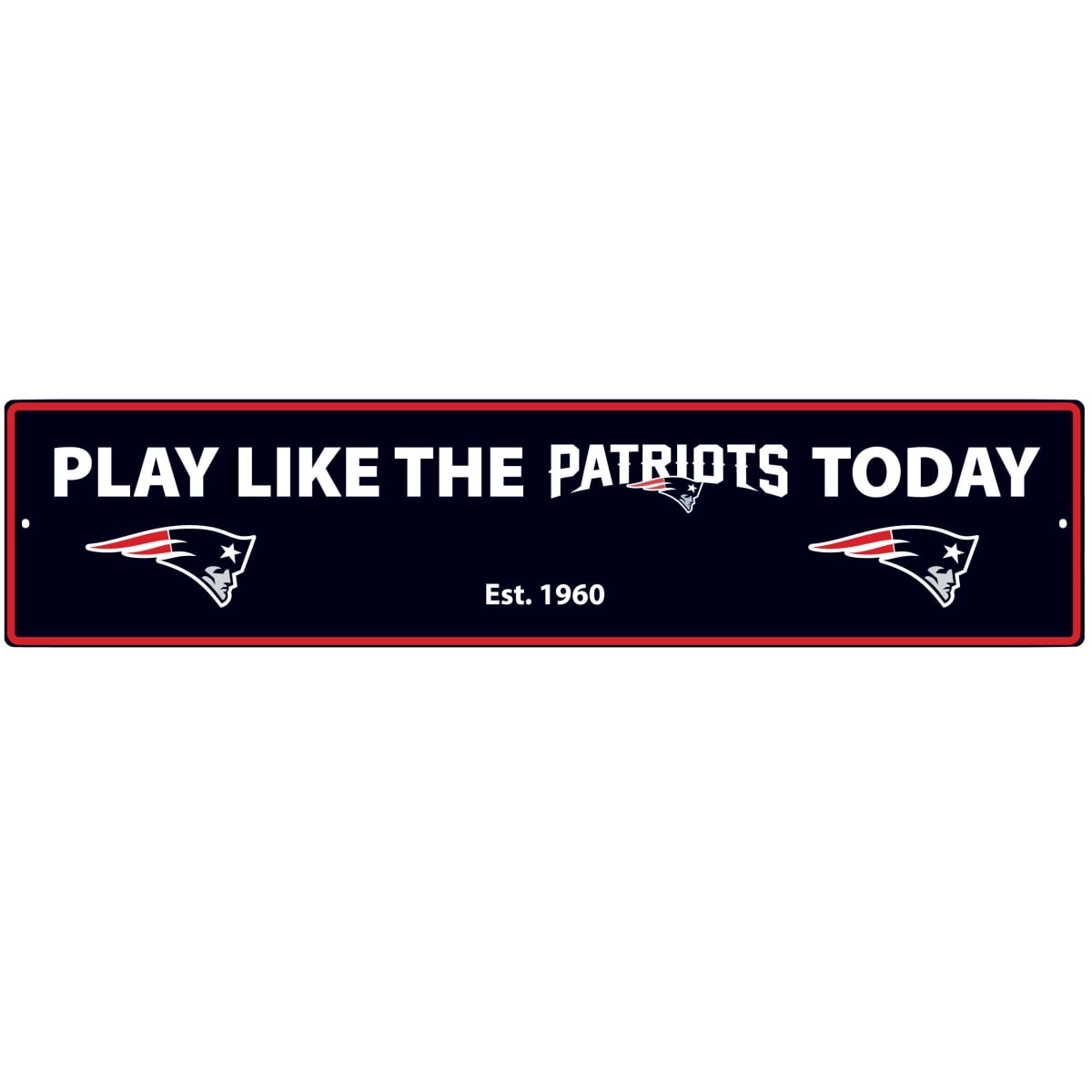 Siskiyou FSWP120 20 in. Unisex NFL New England Patriots Street Sign Wall Plaque