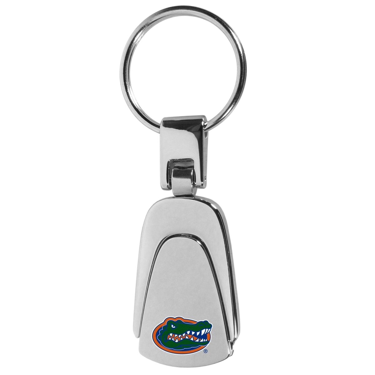 Florida Gators Steel Teardrop Key Chain - Silver - Unisex - High Polish Finish