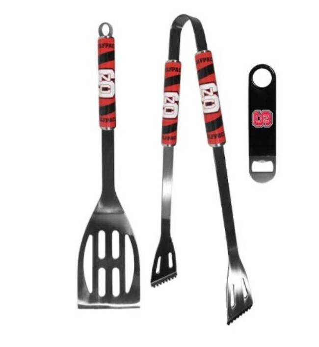 Siskiyou C2BQ79 Unisex NCAA North Carolina State Wolfpack 2 Piece Steel BBQ Tool Set