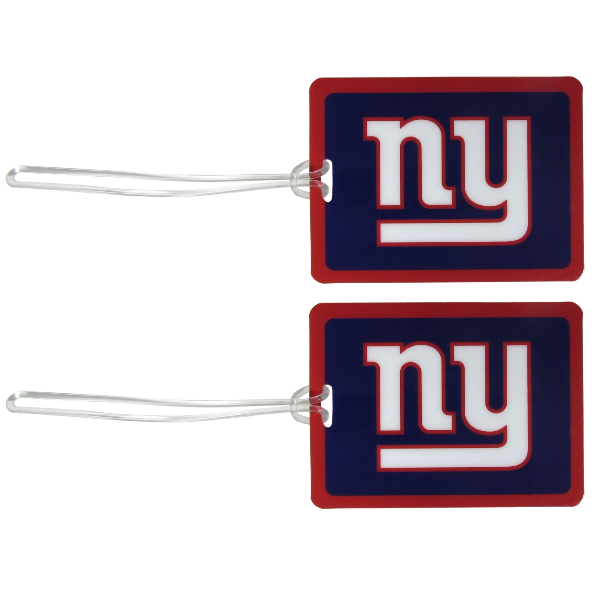 Siskiyou F2LT090 Unisex NFL New York Giants Vinyl Luggage Tag - One Size - Pack of 2