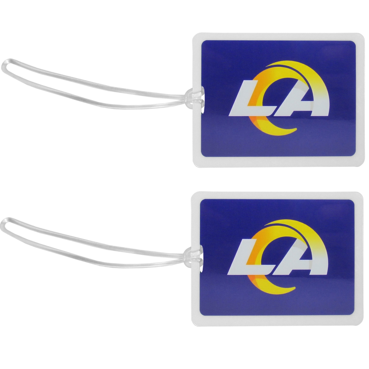 Siskiyou F2LT130 Unisex NFL Los Angeles Rams Vinyl Luggage Tag - One Size - Pack of 2