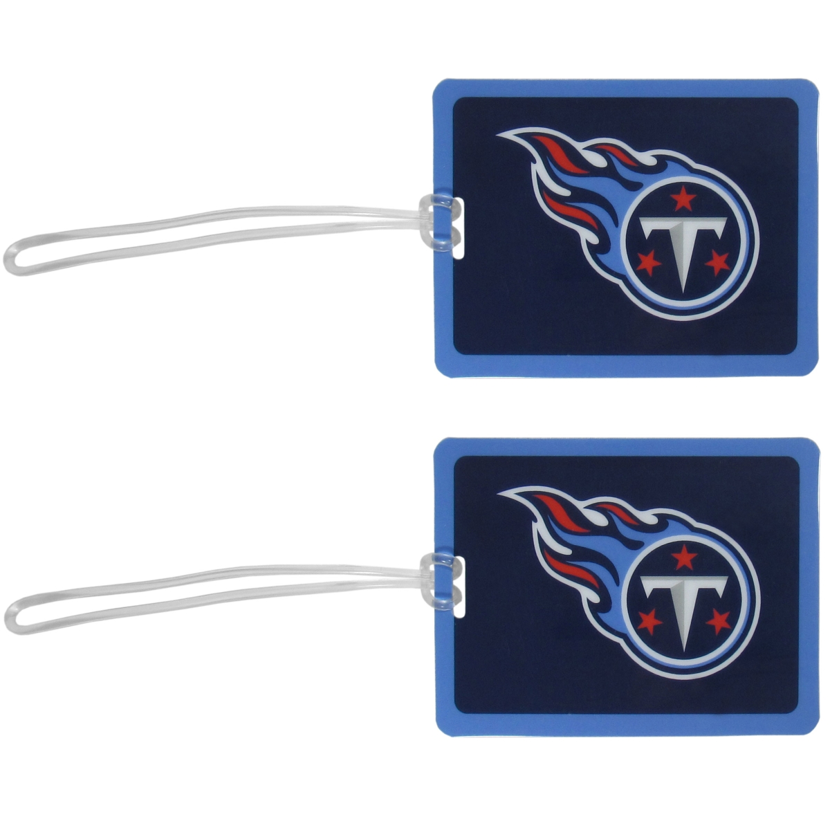 Siskiyou F2LT185 Unisex NFL Tennessee Titans Vinyl Luggage Tag - One Size - Pack of 2