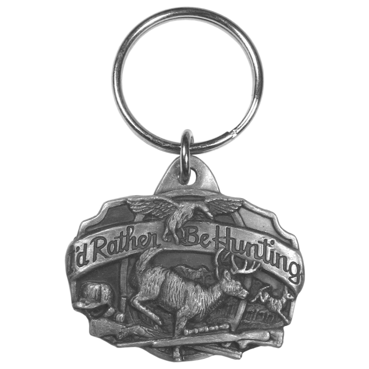 Siskiyou KR108 I d Rather Be Hunting Antiqued Keyring - One Size