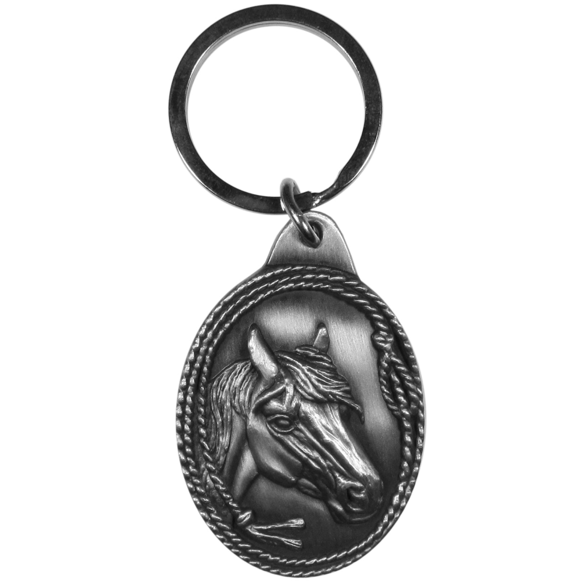 Picture of Siskiyou KR113 Western Horses Horse Profile Antiqued Key Chain - One Size