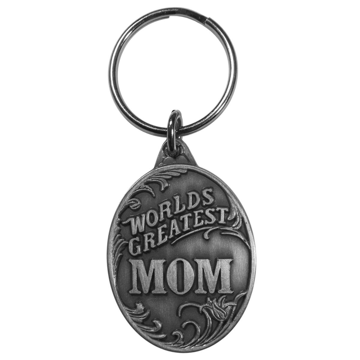Picture of Siskiyou KR196 Worlds Greatest Mom Antiqued Metal Key Chain - One Size
