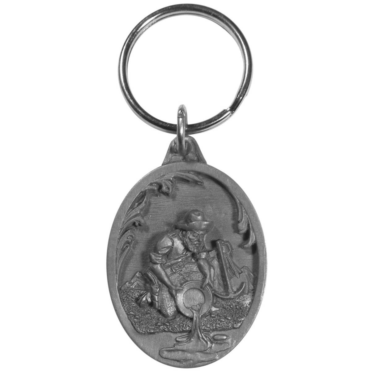 Picture of Siskiyou KR209 Gold Panner Antiqued Metal Key Chain - One Size