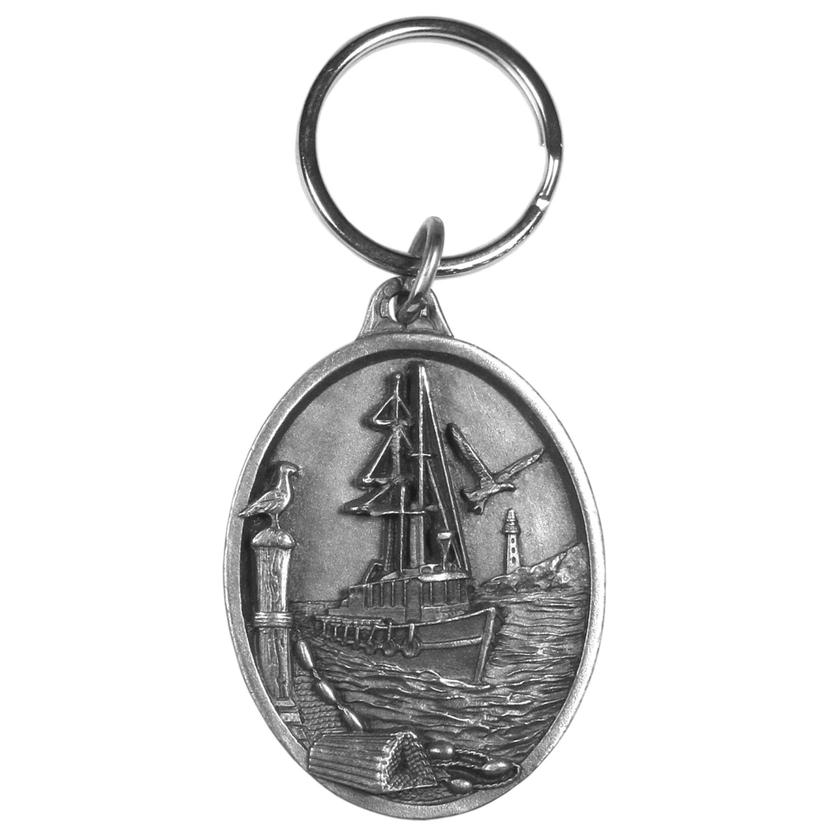Siskiyou KR211 Coastal Scene Antiqued Keyring - One Size