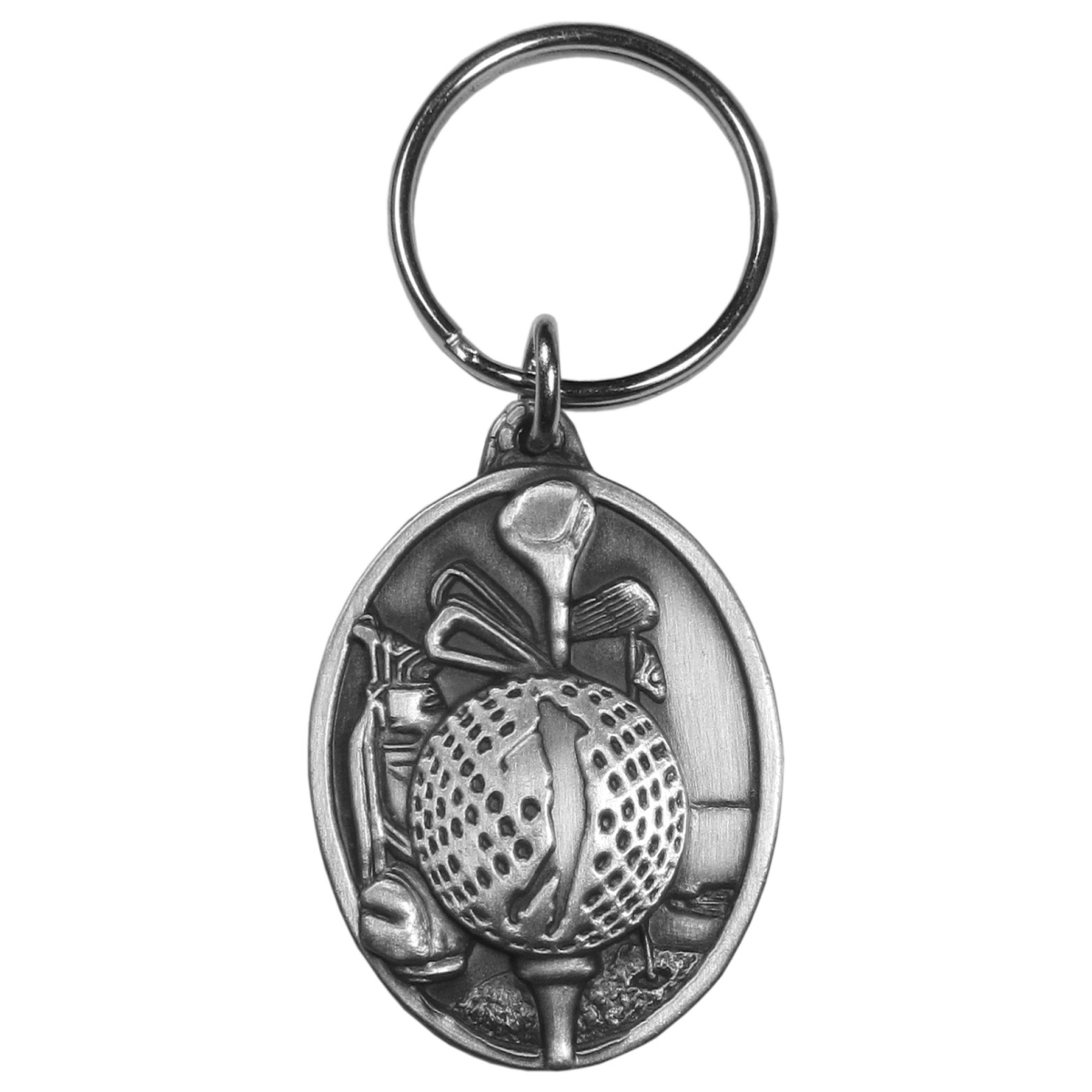Siskiyou KR212 Golf Antiqued Keyring - One Size