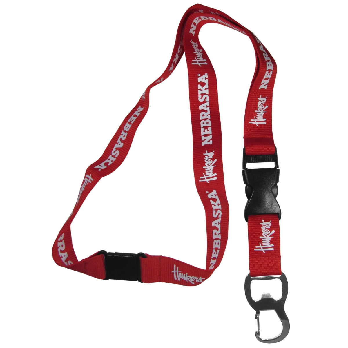 Siskiyou CLYB3 Unisex NCAA Nebraska Cornhuskers Lanyard & Bottle Opener