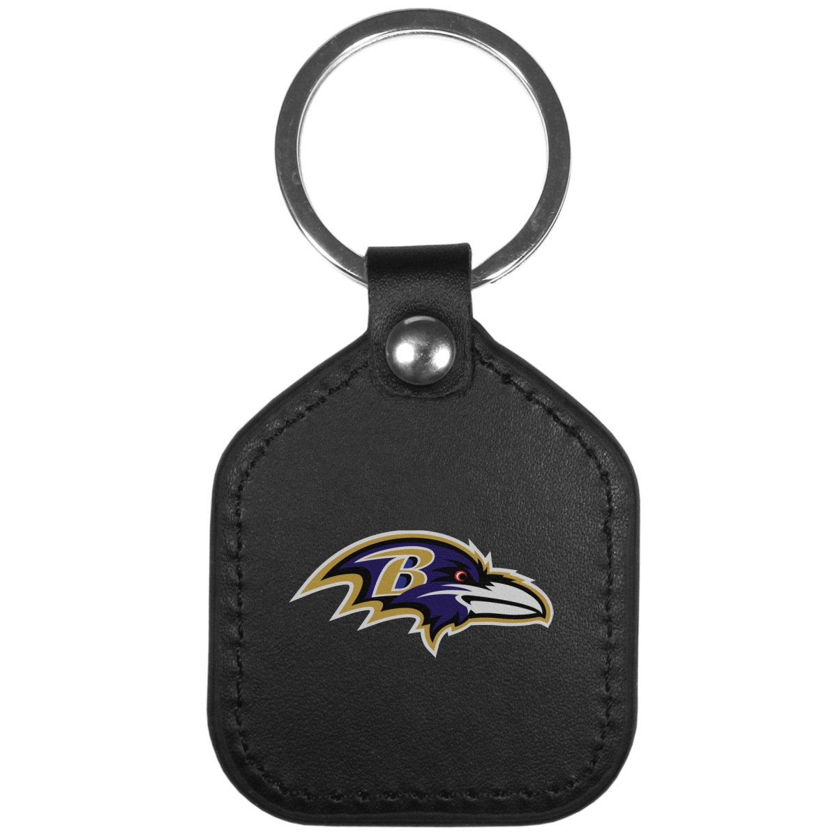 Siskiyou FLKP180 Unisex NFL Baltimore Ravens Leather Square Key Chain - One Size