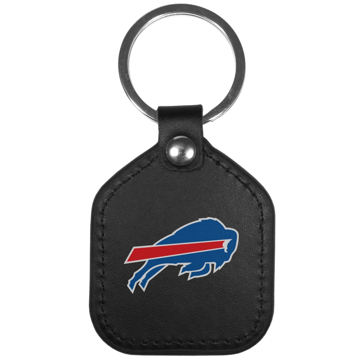 Siskiyou FLKP015 Unisex NFL Buffalo Bills Leather Square Key Chain - One Size