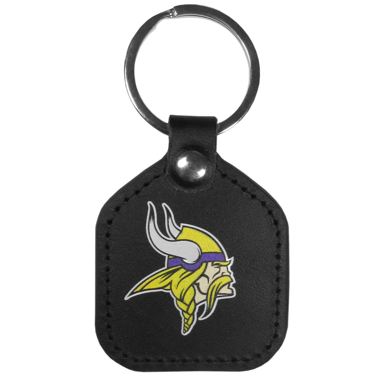 Siskiyou FLKP165 Unisex NFL Minnesota Vikings Leather Square Key Chain - One Size