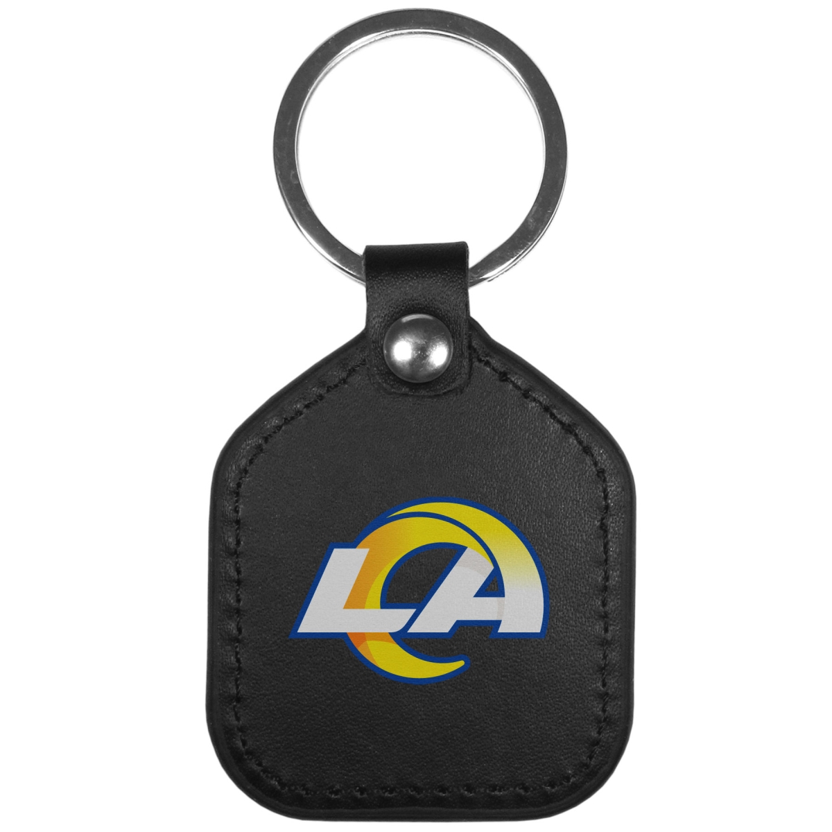Siskiyou FLKP130 Unisex NFL Los Angeles Rams Leather Square Key Chain - One Size