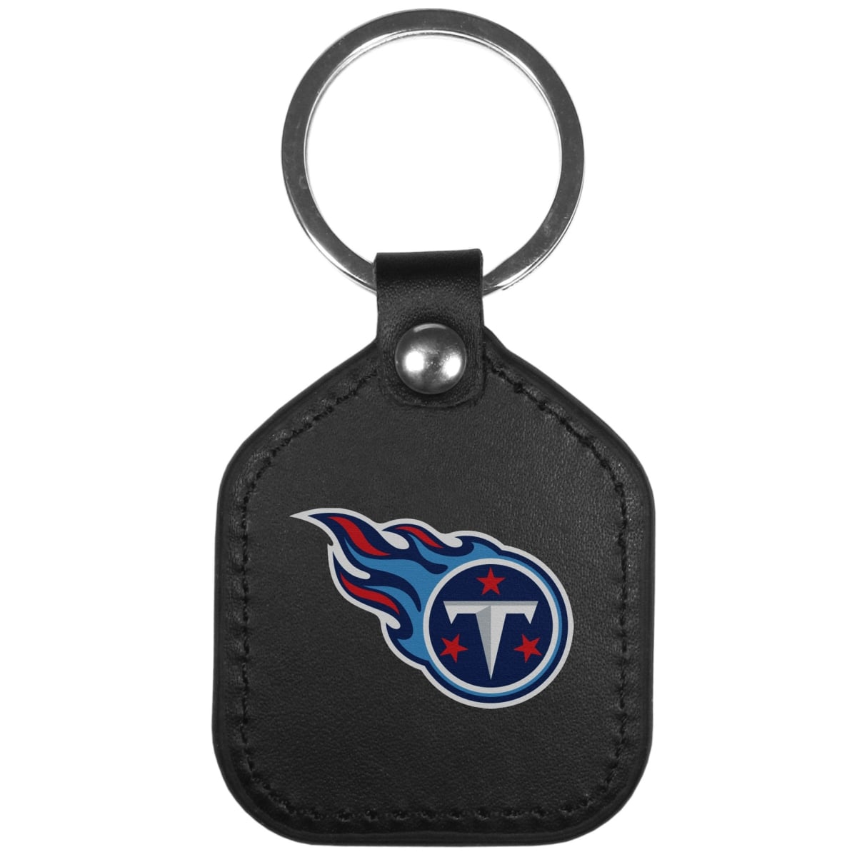Siskiyou FLKP185 Unisex NFL Tennessee Titans Leather Square Key Chain - One Size