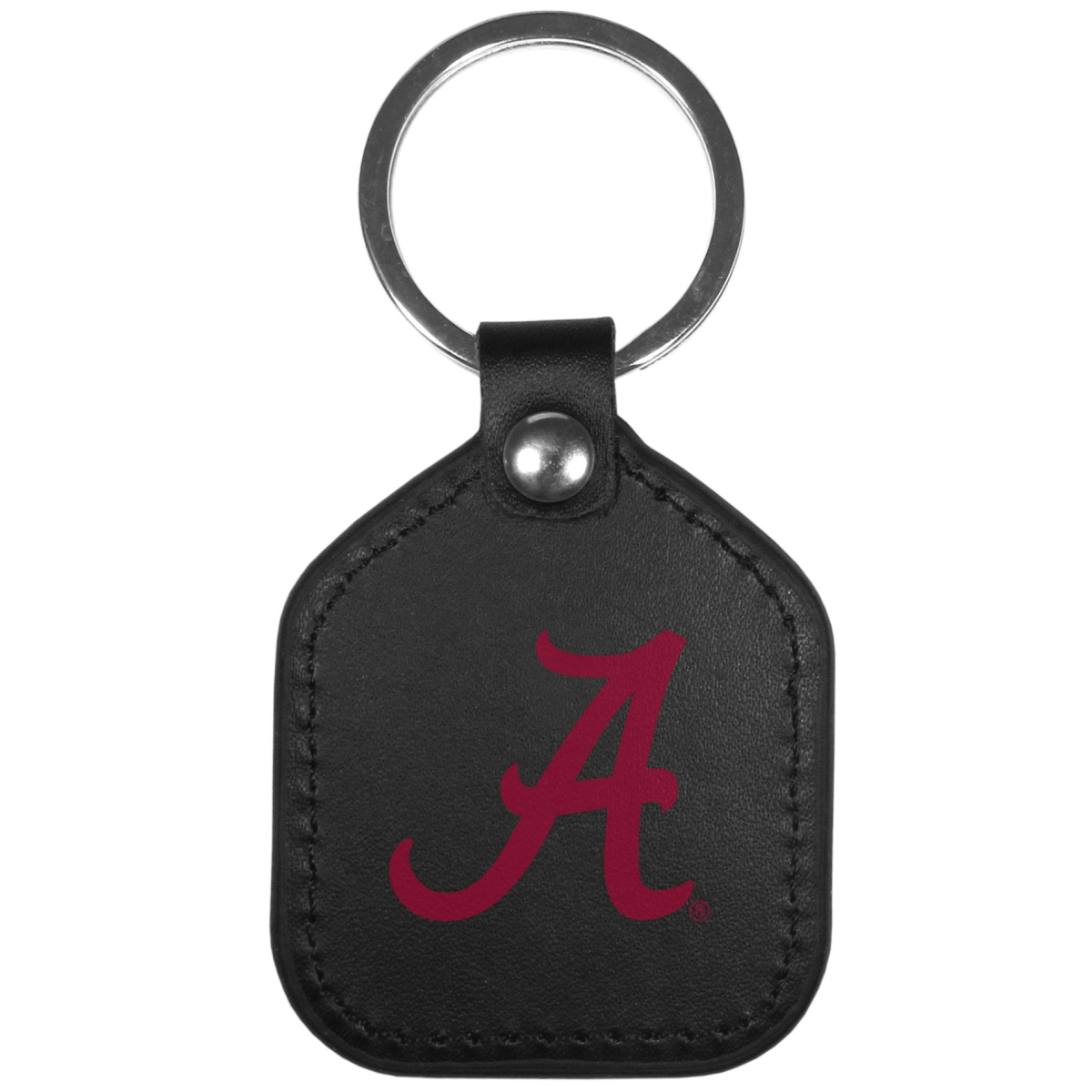 Siskiyou  Unisex NCAA Alabama Crimson Tide Leather Square Key Chain - One Size