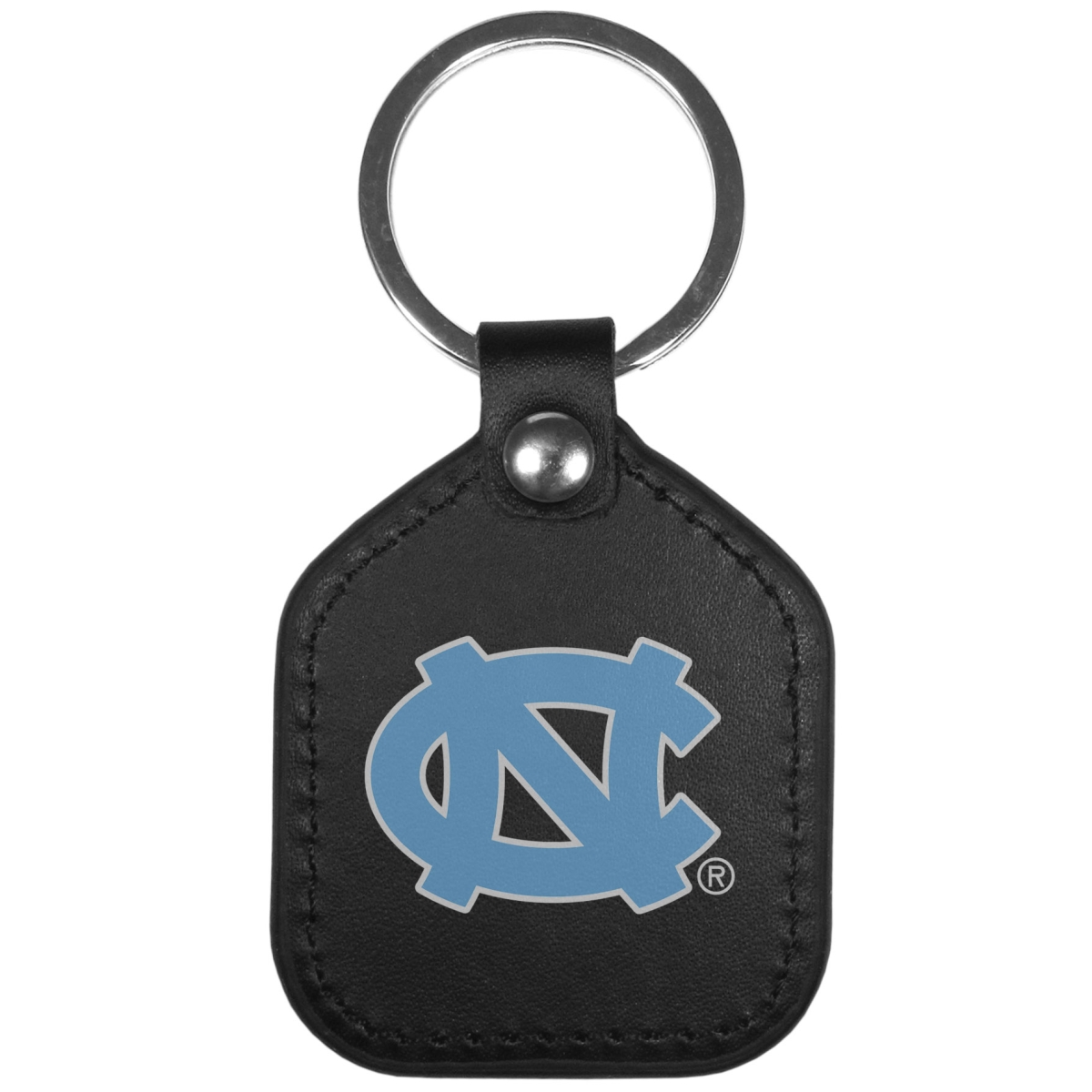 Siskiyou CLKP9 Unisex NCAA North Carolina Tar Heels Leather Square Key Chain - One Size
