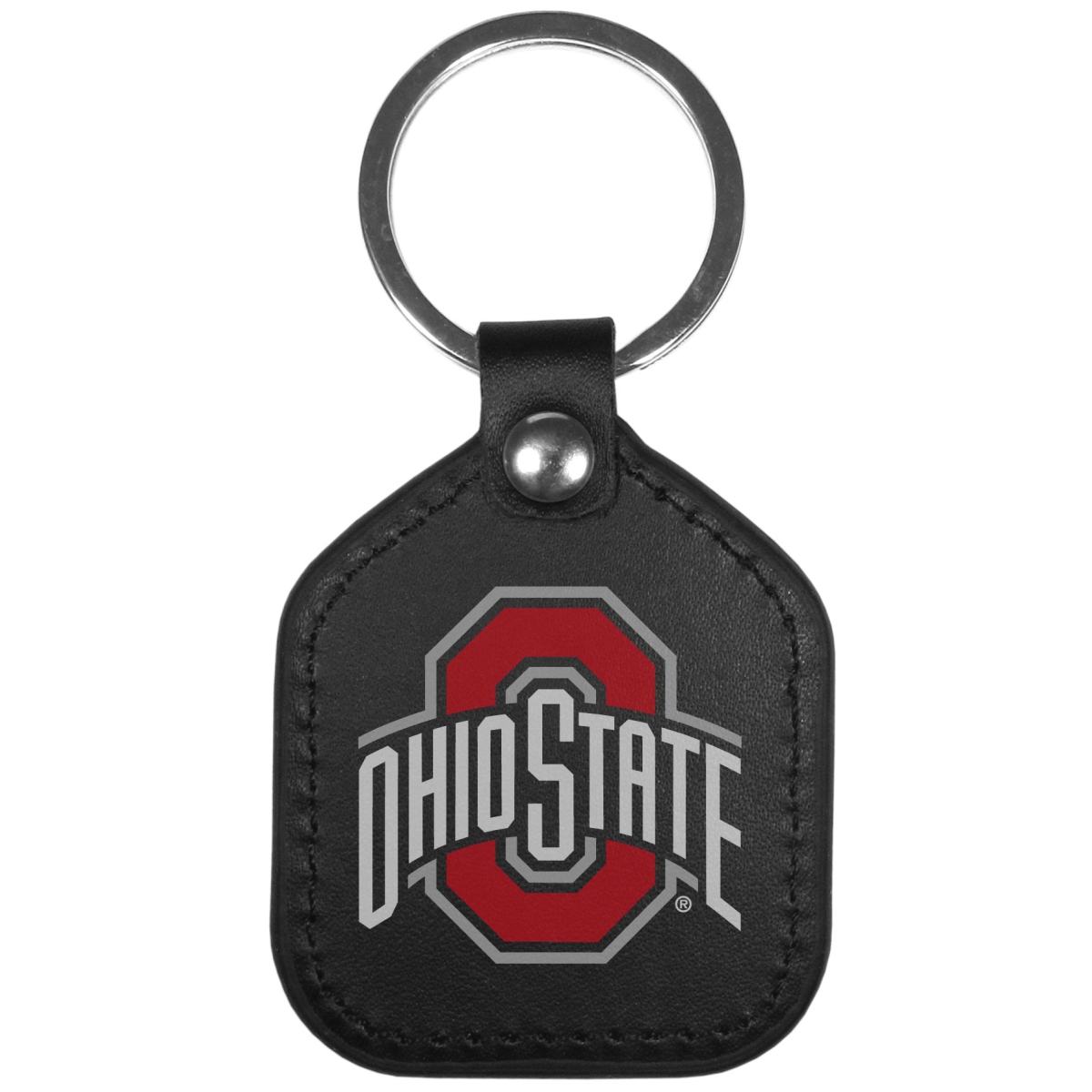 Siskiyou CLKP38 Unisex NCAA Ohio State Buckeyes Leather Square Key Chain - One Size