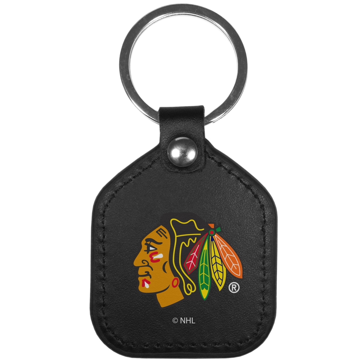 Picture of Siskiyou HLKP10 Unisex NHL Chicago Blackhawks Leather Square Key Chain - One Size