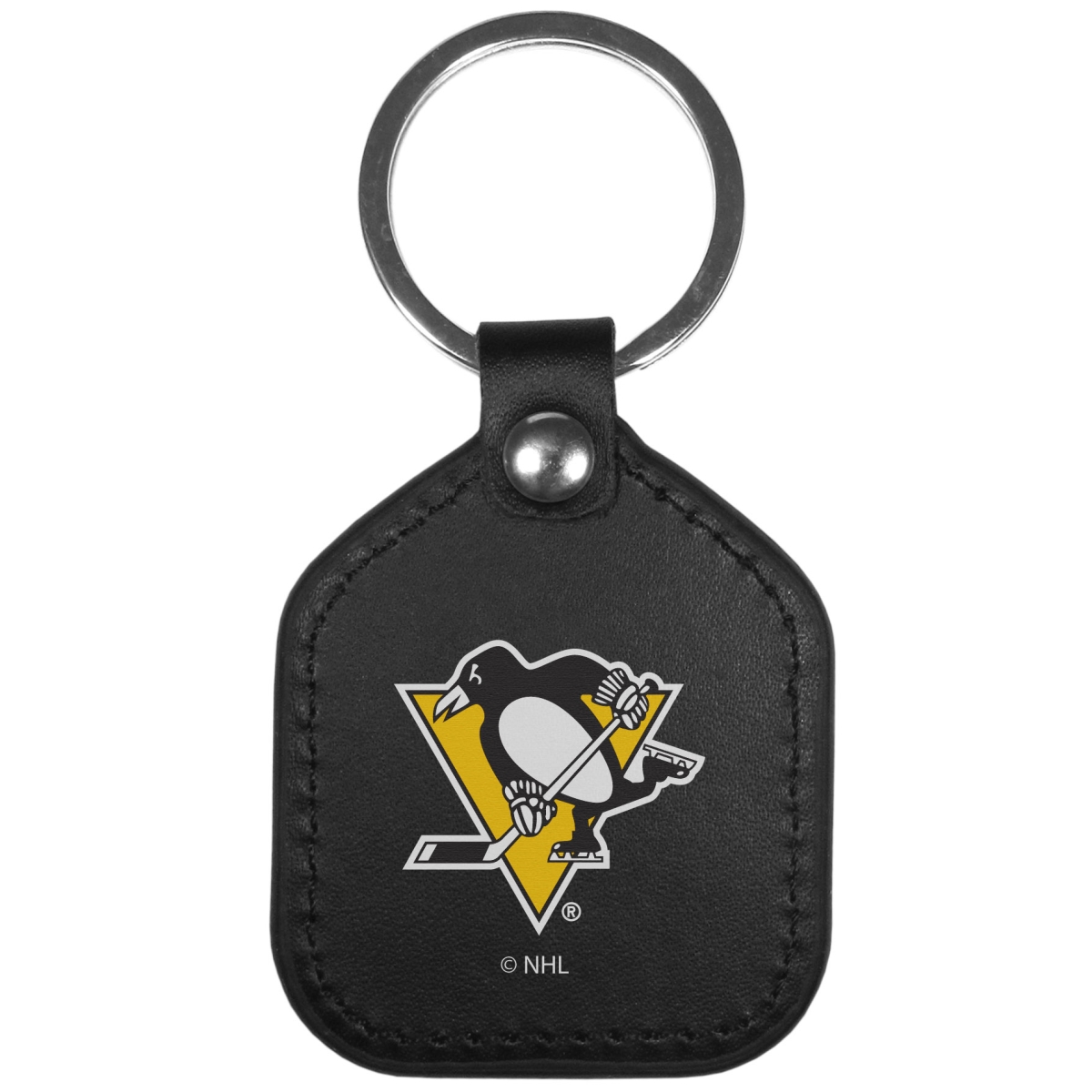 Picture of Siskiyou HLKP100 Unisex NHL Pittsburgh Penguins Leather Square Key Chain - One Size