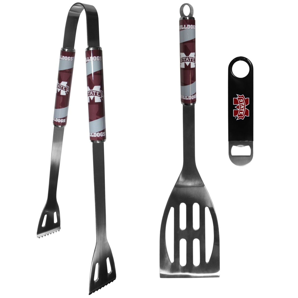 Picture of Siskiyou C2BQ45LBO Unisex NCAA Mississippi State Bulldogs 2 Piece BBQ Set & Bottle Opener - One Size