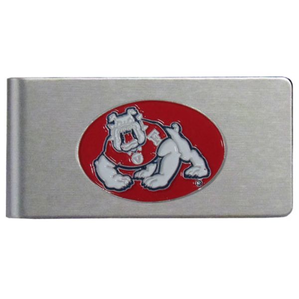 Picture of Siskiyou CBMC100 Unisex NCAA Fresno State Bulldogs Brushed Metal Money Clip - One Size