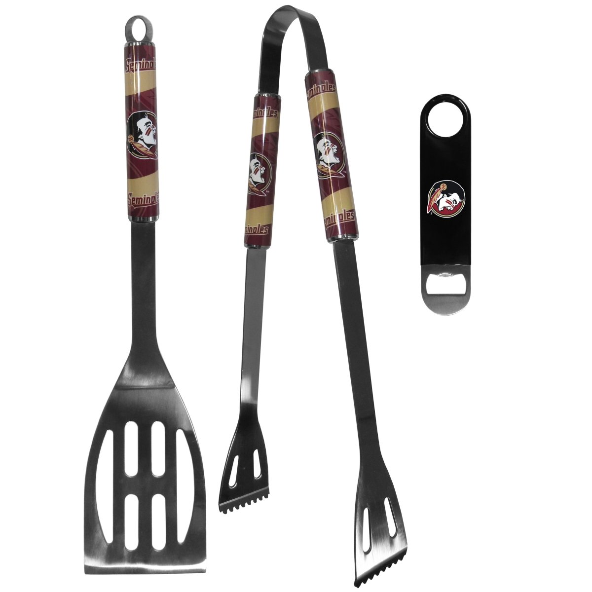 Picture of Siskiyou C2BQ7LBO Unisex NCAA Florida State Seminoles 2 Piece BBQ Set & Bottle Opener - One Size