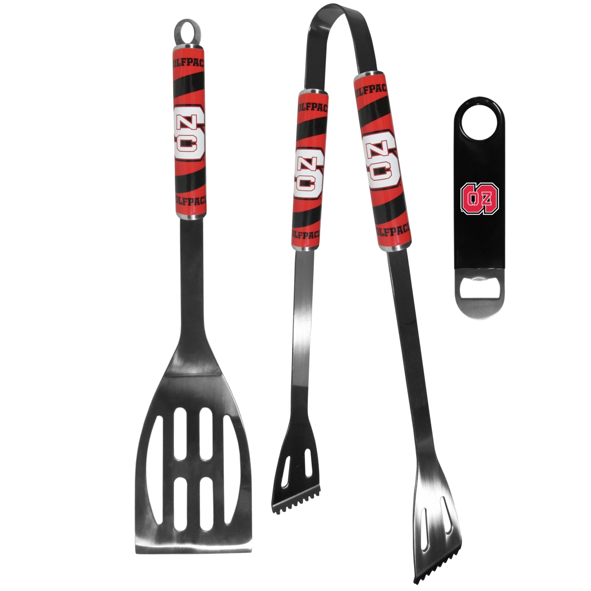 Siskiyou C2BQ79LBO Unisex NCAA North Carolina State Wolfpack 2 Piece BBQ Set & Bottle Opener - One Size