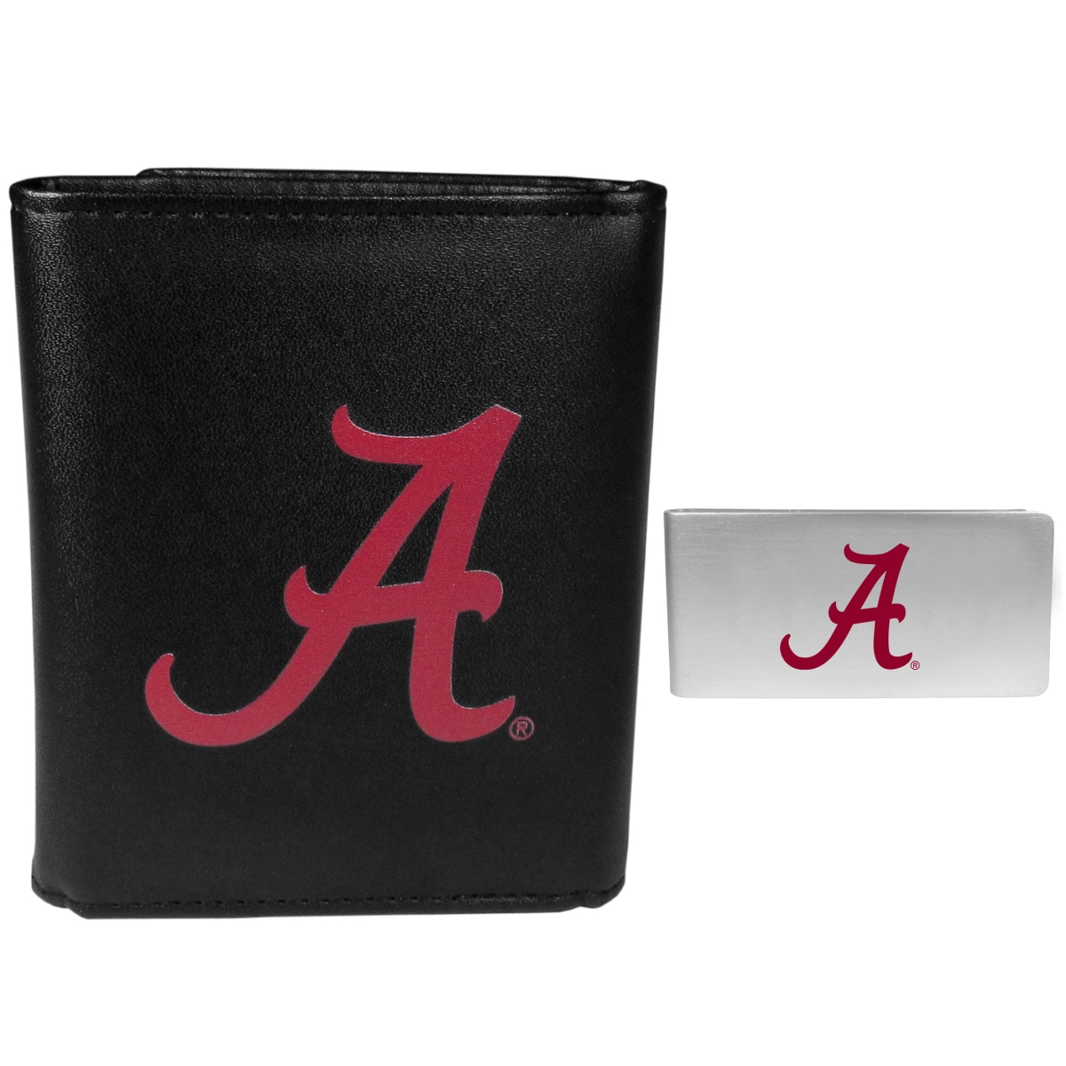 Siskiyou CTRL13BMP Male NCAA Alabama Crimson Tide Tri-fold Wallet & Money Clip