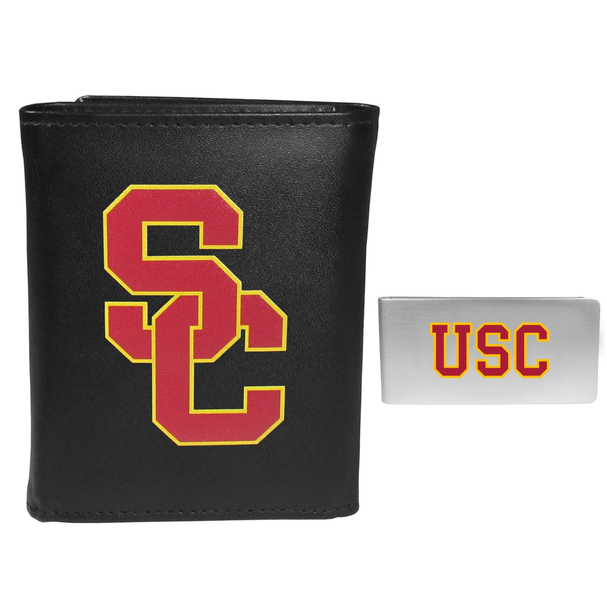 Siskiyou CTRL53BMP Male NCAA USC Trojans Tri-fold Wallet & Money Clip
