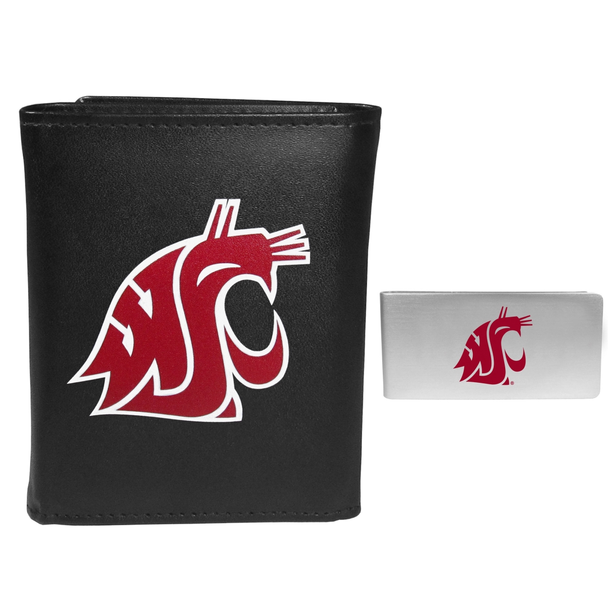 Siskiyou CTRL71BMP Male NCAA Washington State Cougars Tri-fold Wallet & Money Clip