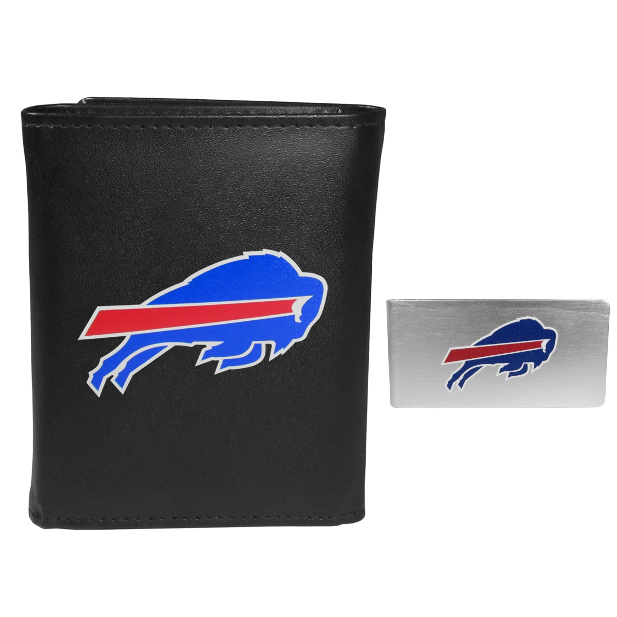 Siskiyou FTRL015BMP Male NFL Buffalo Bills Tri-fold Wallet & Money Clip
