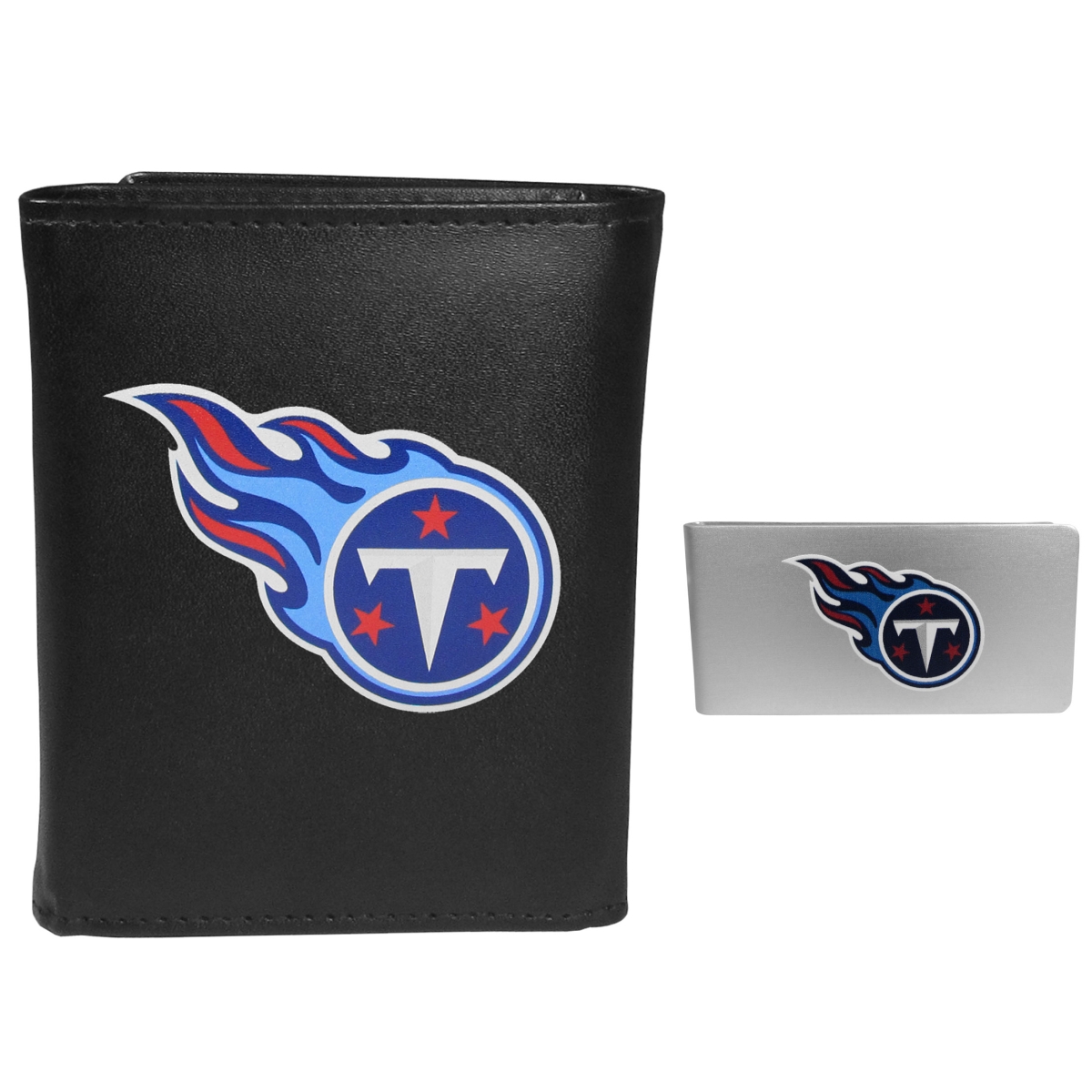 Siskiyou FTRL185BMP Male NFL Tennessee Titans Tri-fold Wallet & Money Clip