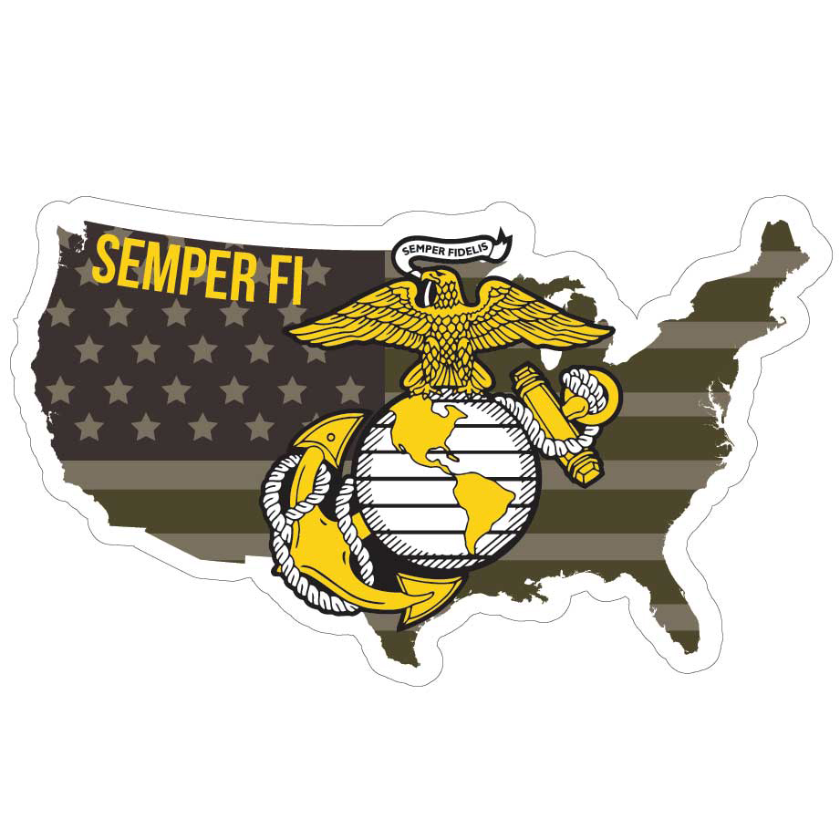 Siskiyou  5 in. Unisex Marines Marines US Decal Sticker