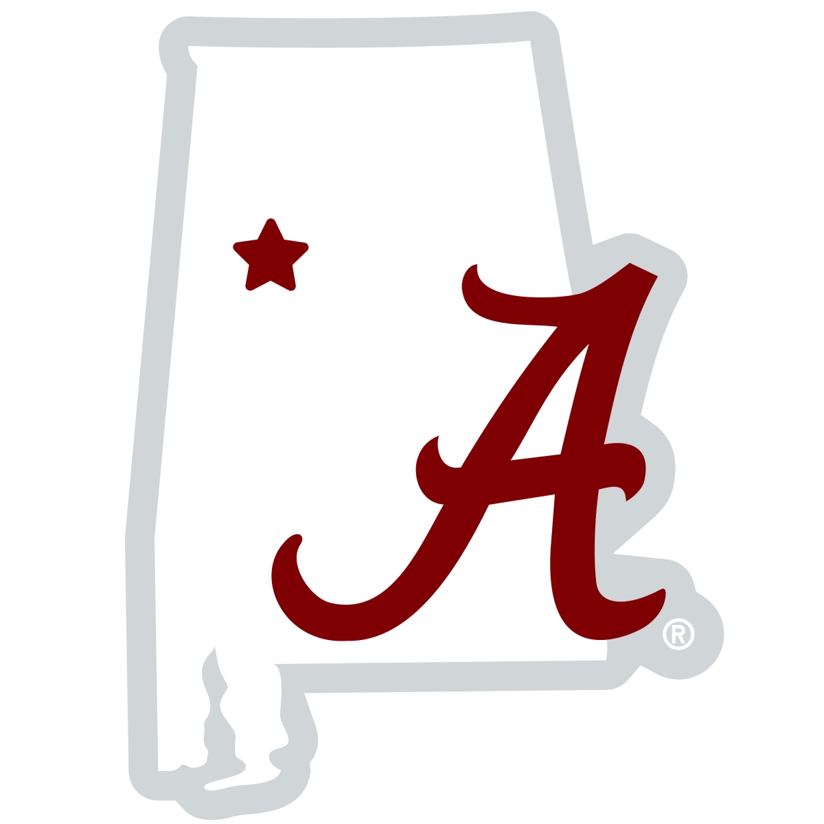 Siskiyou CSTM13 11 in. Unisex NCAA Alabama Crimson Tide Home State Magnet