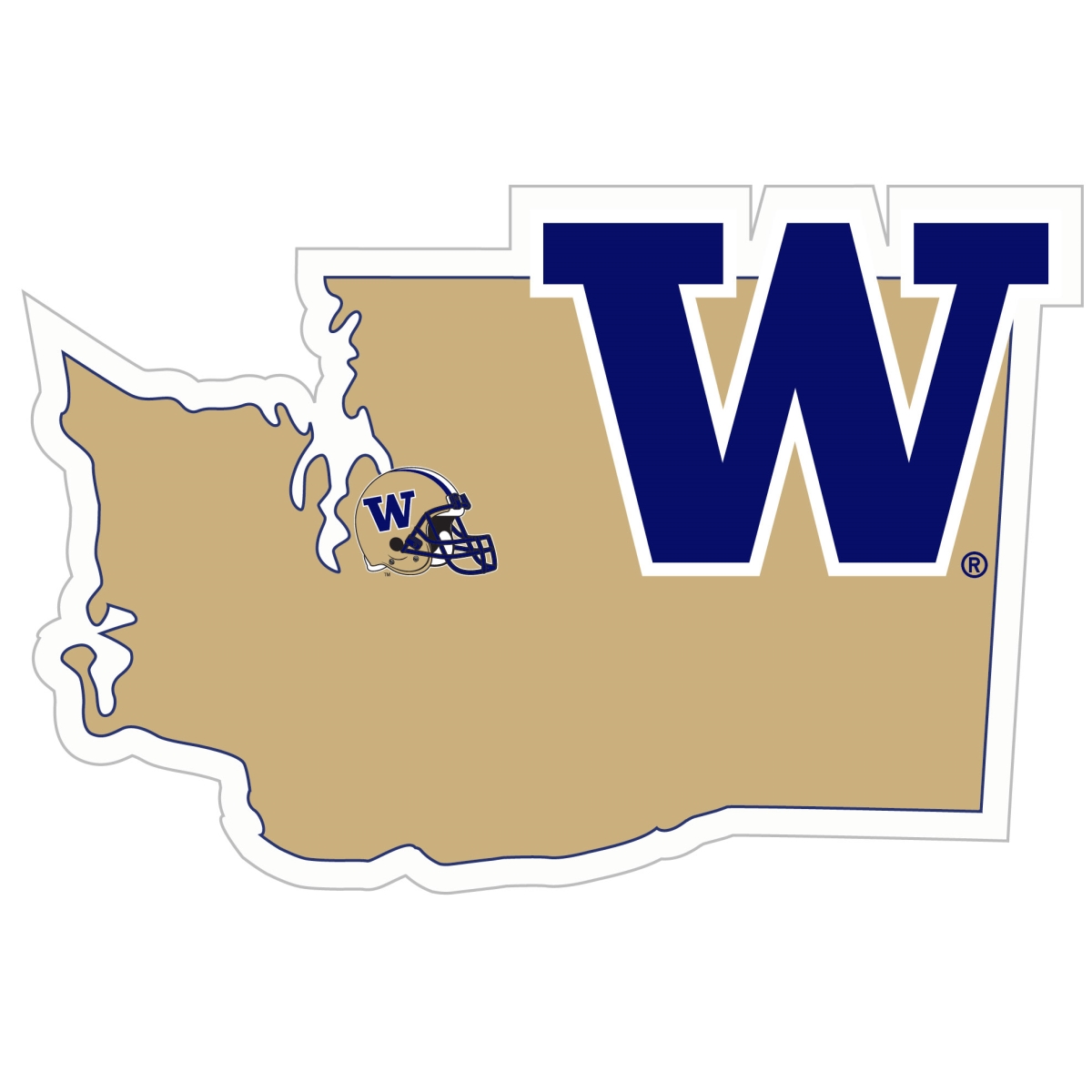 Siskiyou  11 in. Unisex NCAA Washington Huskies Home State Magnet