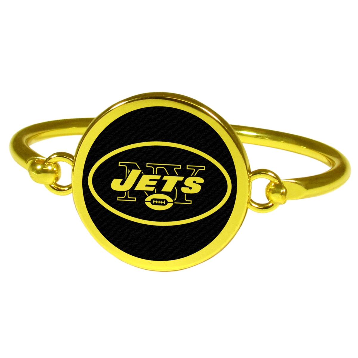 Siskiyou FGBB100 Female NFL New York Jets Gold Tone Bangle Bracelet