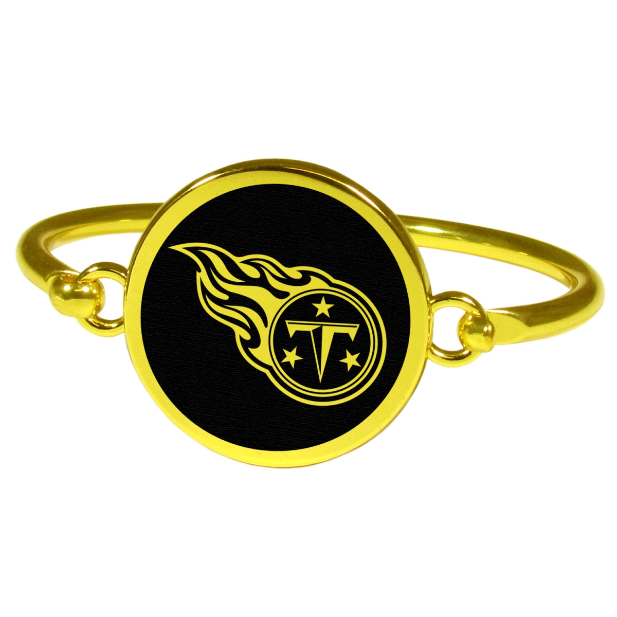 Siskiyou FGBB185 Female NFL Tennessee Titans Gold Tone Bangle Bracelet