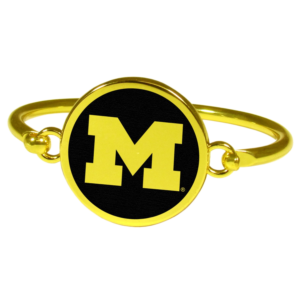 Siskiyou CGBB36 Female NCAA Michigan Wolverines Gold Tone Bangle Bracelet