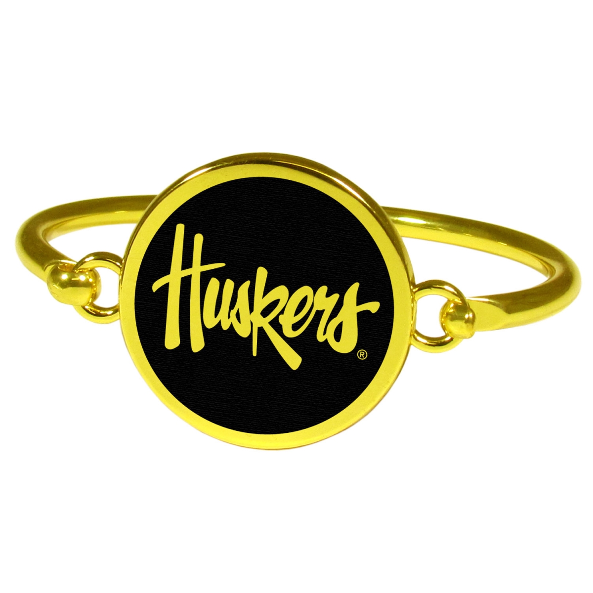 Siskiyou CGBB3 Female NCAA Nebraska Cornhuskers Gold Tone Bangle Bracelet