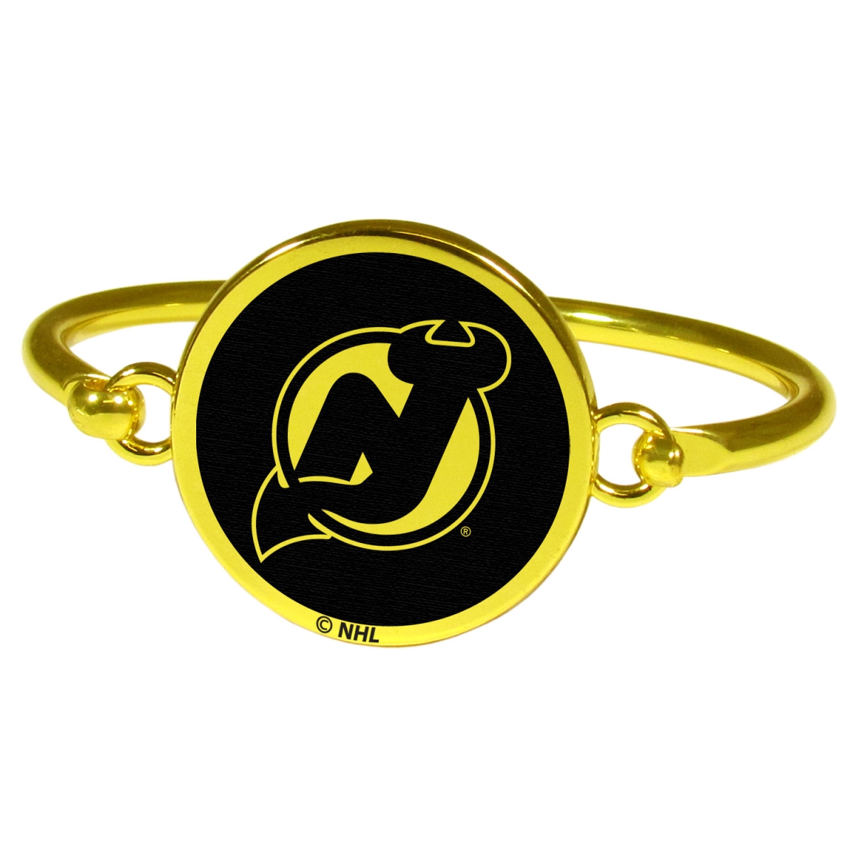 Siskiyou HGBB50 Female NHL New Jersey Devils Gold Tone Bangle Bracelet