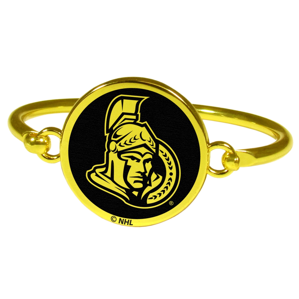 Picture of Siskiyou HGBB120 Female NHL Ottawa Senators Gold Tone Bangle Bracelet