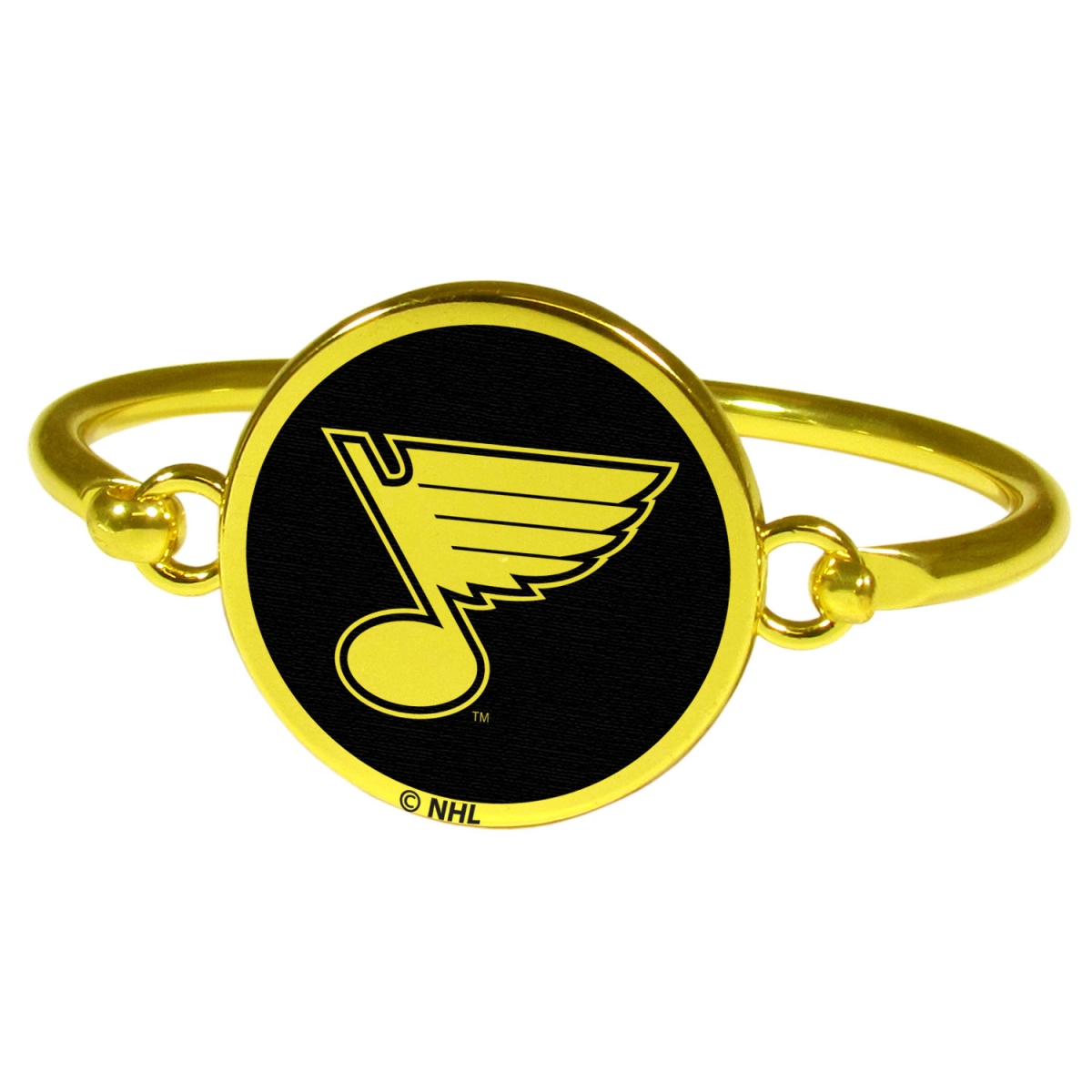 Picture of Siskiyou HGBB15 Female NHL State Louis Blues Gold Tone Bangle Bracelet