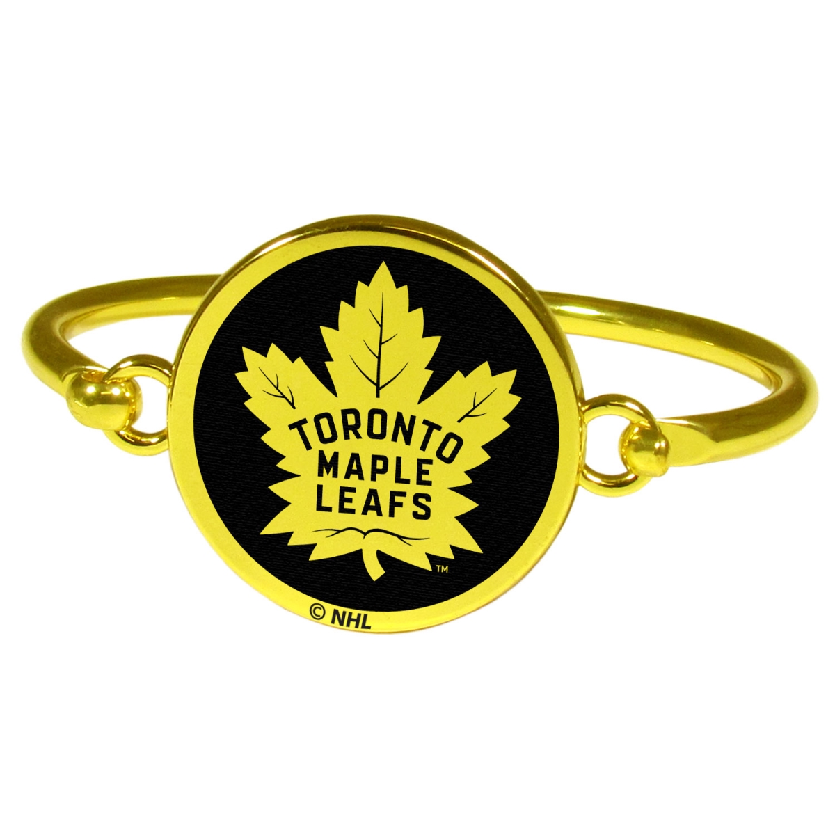 Siskiyou HGBB85 Female NHL Toronto Maple Leafs Gold Tone Bangle Bracelet