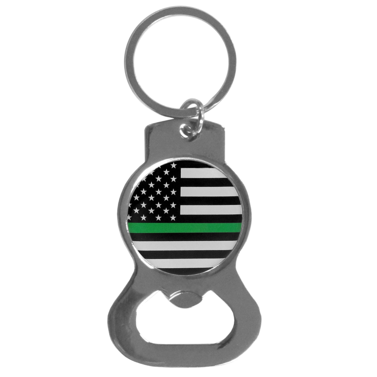 Picture of Siskiyou SSKB102 Unisex Military&#44; Patriotic & Firefighter Thin Green Line Army Flag Bottle Opener Key Chain