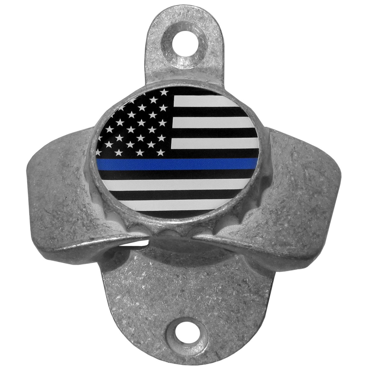 Picture of Siskiyou SWBO100 Unisex Military&#44; Patriotic & Firefighter Thin Blue Line Police Flag Wall Mounted Bottle Opener